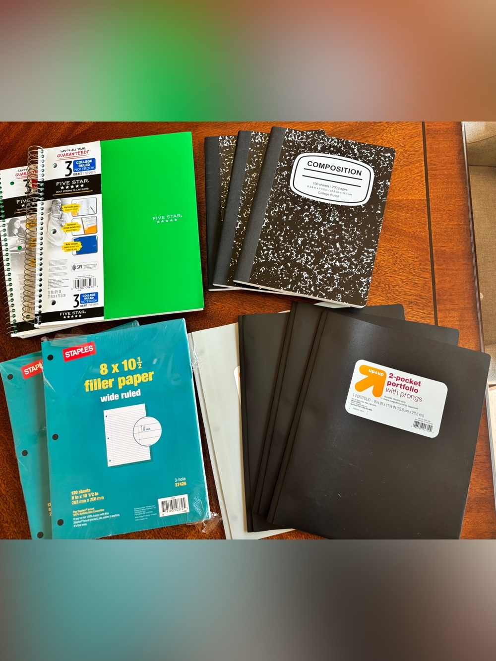 School Supplies Bundle!!  Five Star 3 Subject Notebook, Composition Notebooks